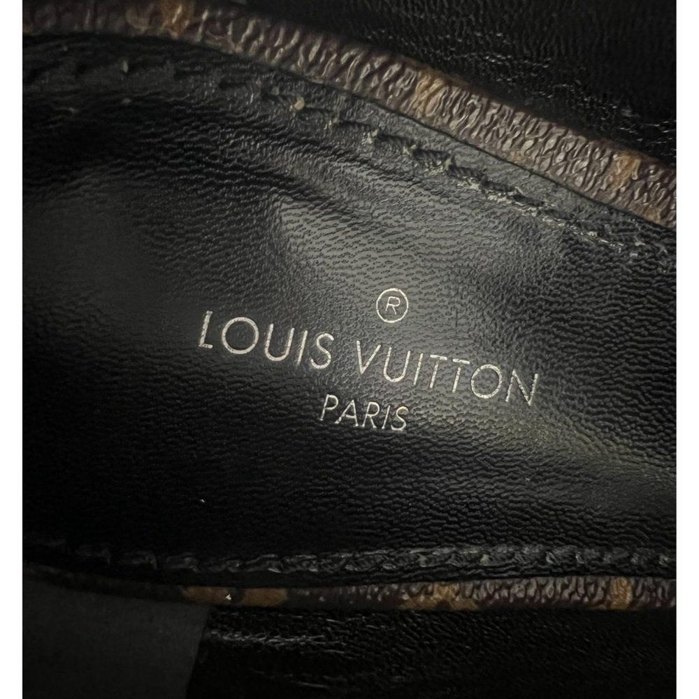 Authentic LOUIS VUITTON Women's Black LV Logo Upper Case Loafers Size EU… - Picture 11 of 15